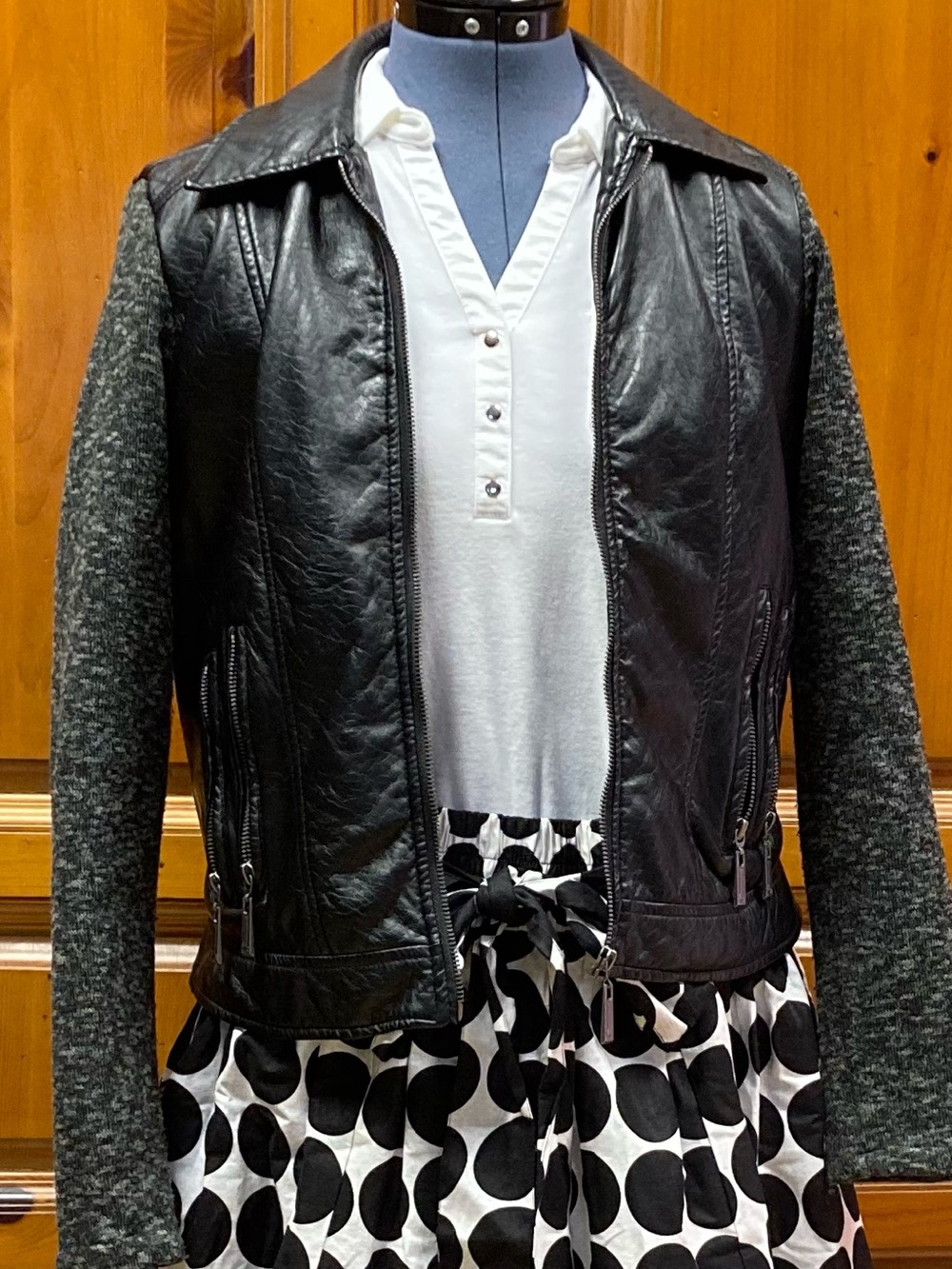 Faux Leather Moto Jacket